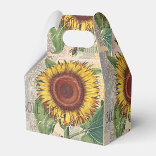 Ballotins Art de fleur de damas vintage tournesol