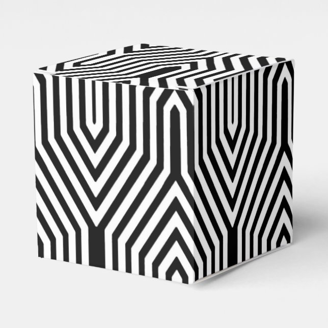 Ballotins Art Déco géométrique - noir et blanc (Verso)