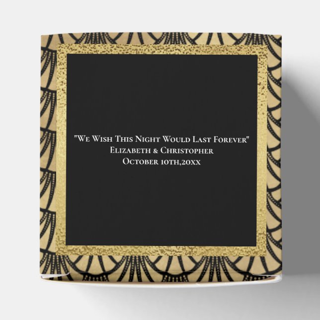 Ballotins Art Déco Gold Black Gatsby Mariage des années 1920 (Haut)