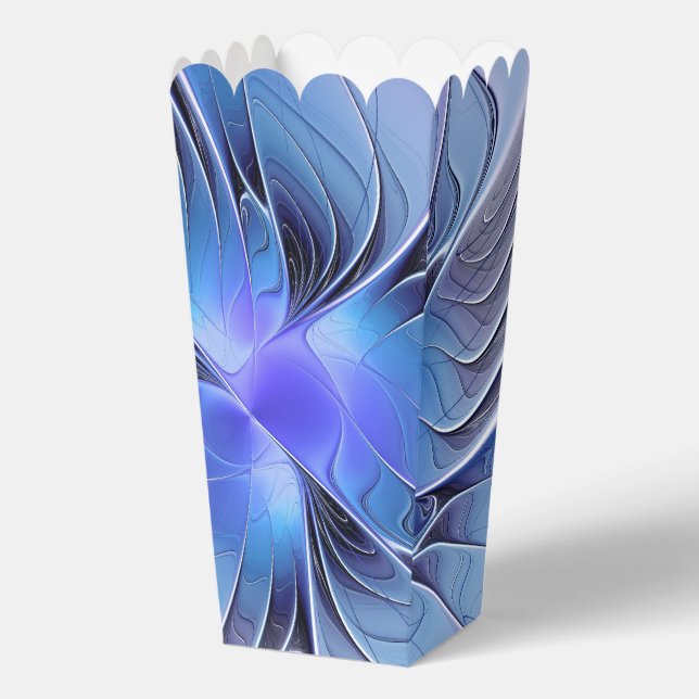 Ballotins Art fractal moderne abstrait bleu lavande (Recto)