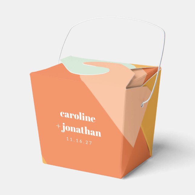 Ballotins Art Géométrique Retro Pastel Mariage personnalisé (Verso)