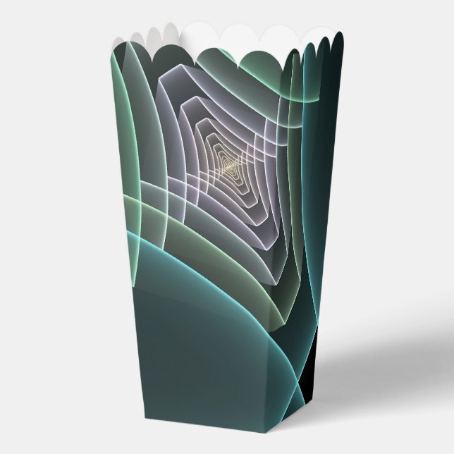 Ballotins Art graphique fractal géométrique sarcelle moderne (Verso)