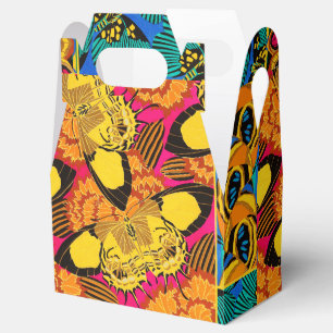 Ballotins Art papillon rose et sarcelle maximaliste vibrant