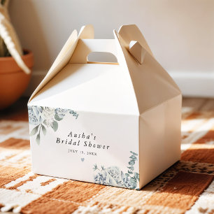 Ballotins AUSHA Dusty Blue Floral Garçon Baby Shower