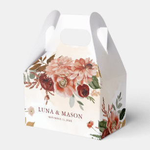 Ballotins Automne Bohème Bourgogne et Terracotta Floral