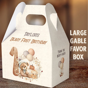 Ballotins Automne Ours Citrouille Garçon 1er Anniversaire Gr