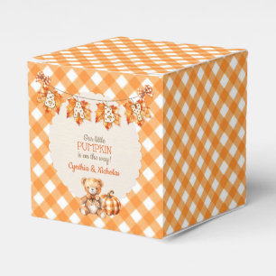 Ballotins Automne Plaid Teddy Bear Citrouille Feuilles