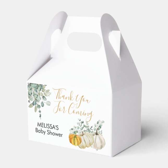 Ballotins Automne Rouille Orange Blanc Citrouille Vert Merci (Verso)