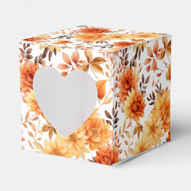 Ballotins Autumn Flowers Favor Gift Box (Verso)