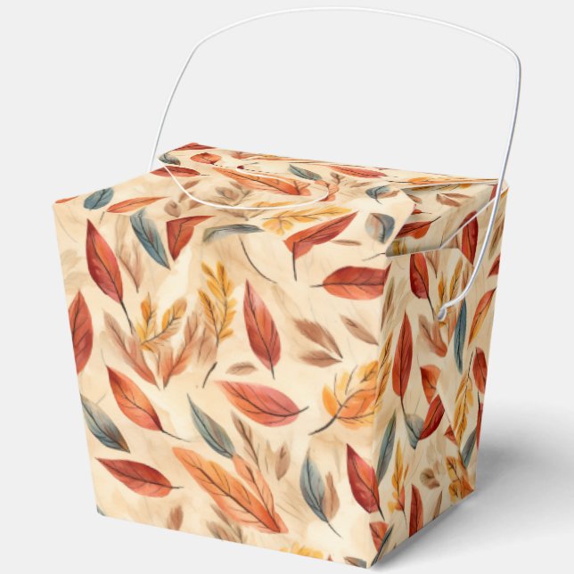 Ballotins Autumn Leaves Favor Gift Box (Recto)