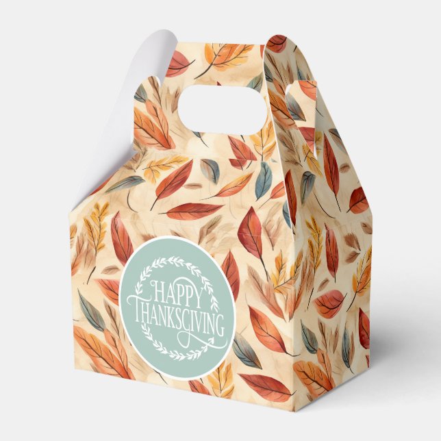 Ballotins Autumn Leaves Favor Gift Box (Verso)