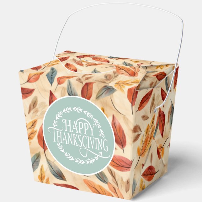 Ballotins Autumn Leaves Favor Gift Box (Recto)