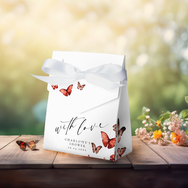 Ballotins Avec amour Papillon fantaisiste Rouge Merci (Créateur téléchargé)