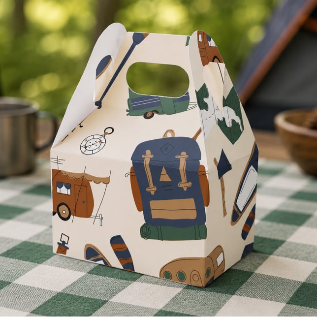 Ballotins Aventure de camping  (Adventure Birthday Favor Box)