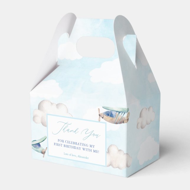 Ballotins Avions Ciel Bleu Nuages Baptême Anniversaire (Verso)