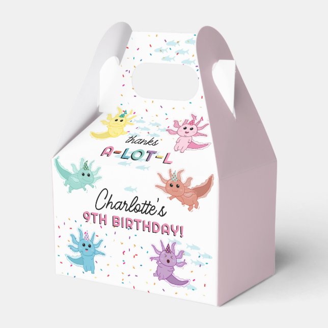 Ballotins Axolotl Kids Cute Salamander Anniversaire (Verso)