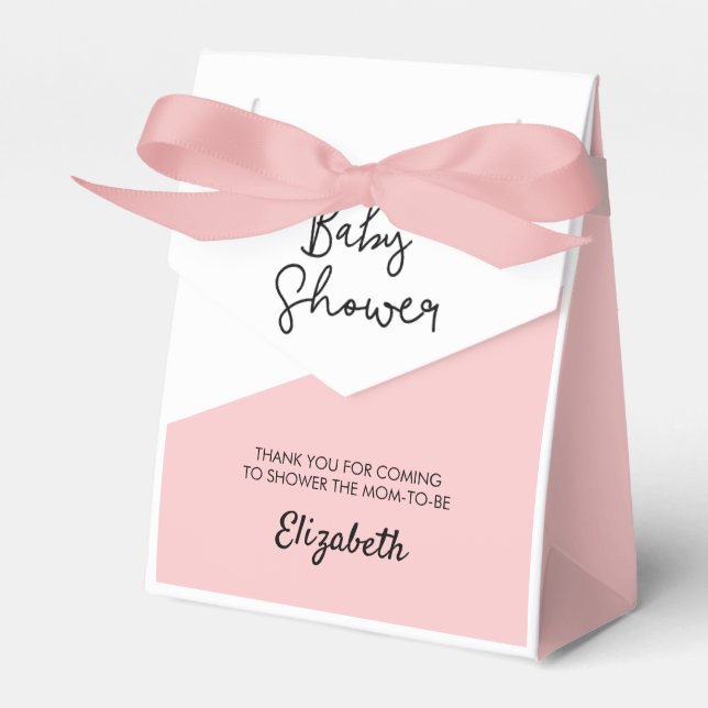 Ballotins Baby Girl Baby shower rose Personnalisé (Verso)
