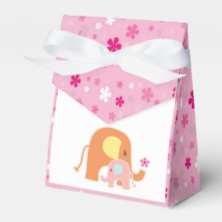 Ballotins Baby Girl Elephant Shower Favor Box