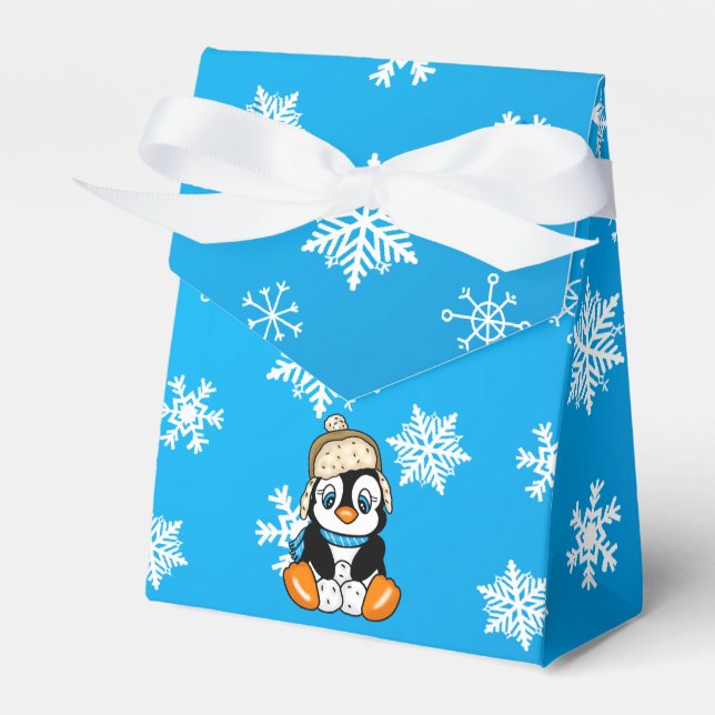Ballotins Baby Penguin Winter Snowflakes Party (Verso)