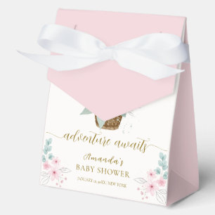 Ballotins Baby shower à ballon à air chaud rose Vintage