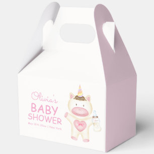 Ballotins Baby shower à bouteille de Unicorn rose mignon Fai
