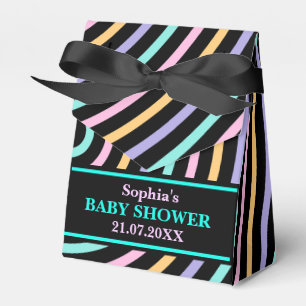 Ballotins Baby shower à rayures mignon Monogram
