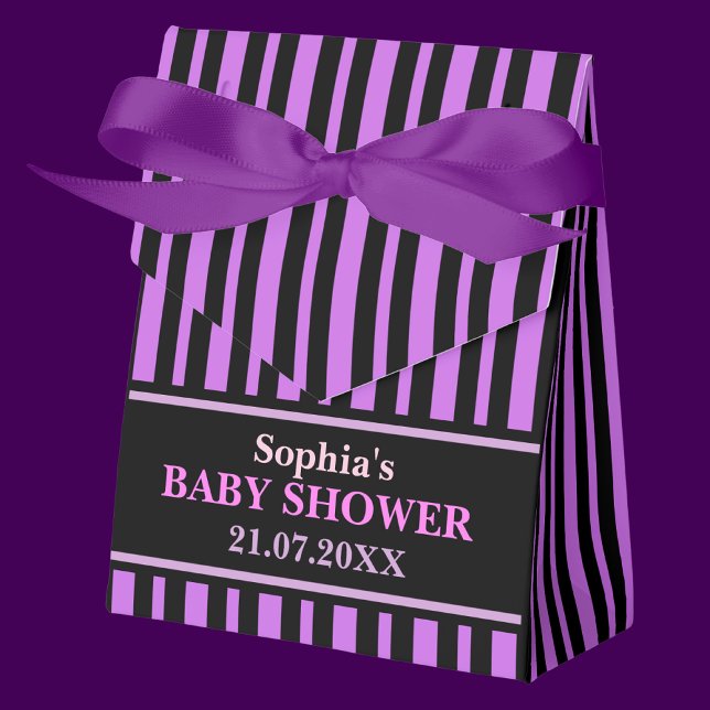 Ballotins Baby shower à rayures mignon Monogram (Créateur téléchargé)