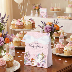Ballotins Baby shower à thème Fleurs d'aquarelle Tea Party