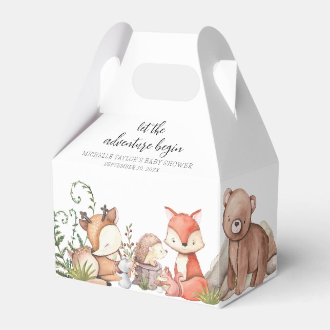Ballotins Baby shower animal de bois doux (Verso)