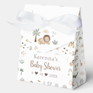 Ballotins Baby Shower aquarelle Safari Bohème