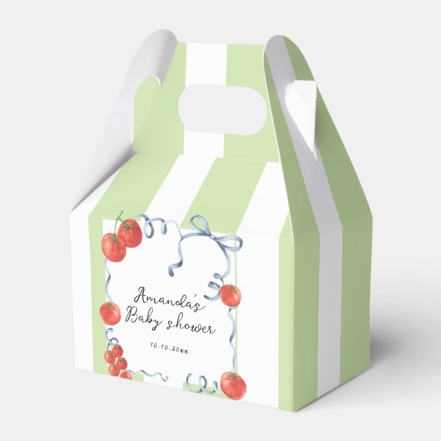 Ballotins Baby shower aquarelle tomate  (Verso)