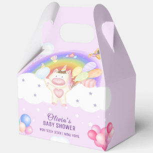 Ballotins Baby shower arc-en-ciel Pastel Balloon Unicorn