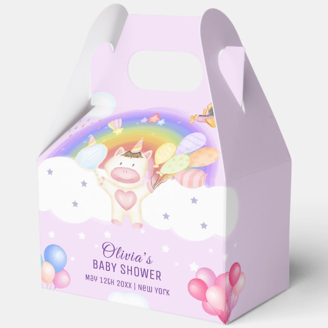 Ballotins Baby shower arc-en-ciel Pastel Balloon Unicorn (Recto)