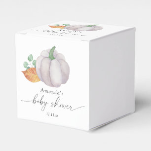 Ballotins Baby shower automnal citrouille blanche 