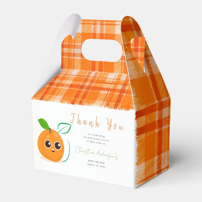Ballotins Baby shower aux fruits orange Clementine (Verso)