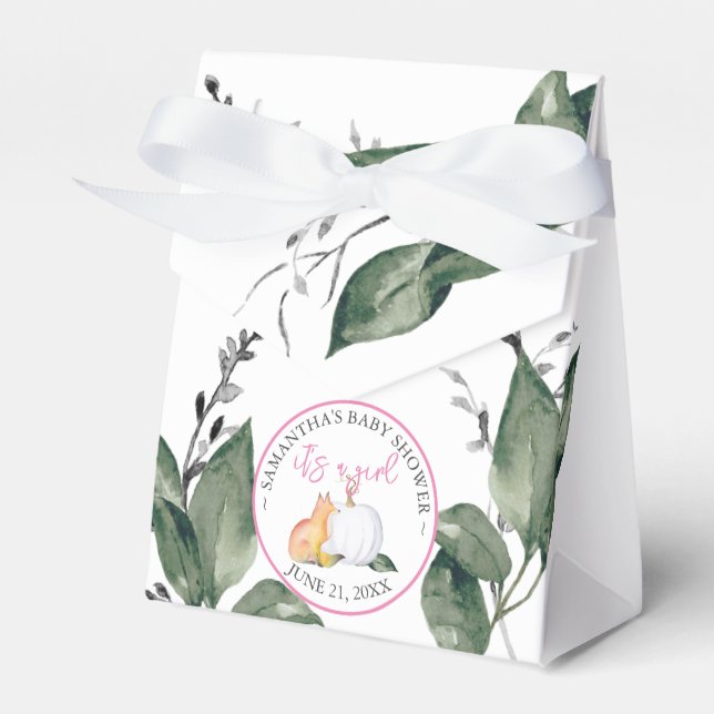 Ballotins Baby shower ballotin White Citrouille Fox (Verso)
