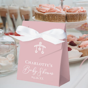 Ballotins Baby shower blanc rose Rose Dusty personnalisé