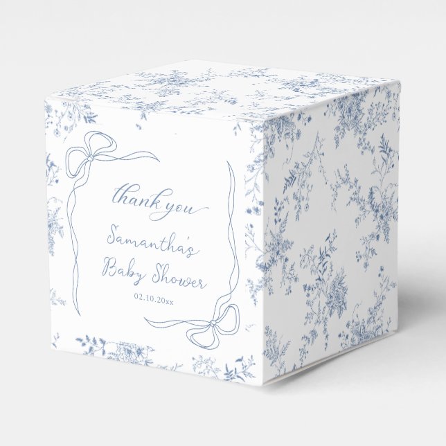 Ballotins Baby shower bleu (Verso)