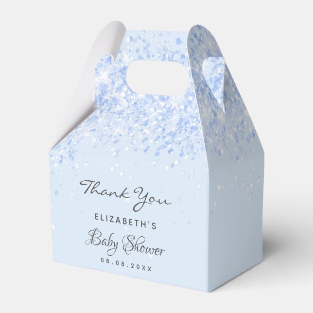 Ballotins Baby shower bleu garçon confetti merci (Verso)