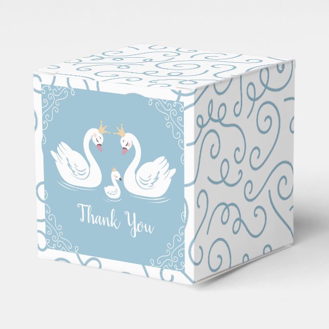 Ballotins Baby shower Blue Boy Swan (Verso)