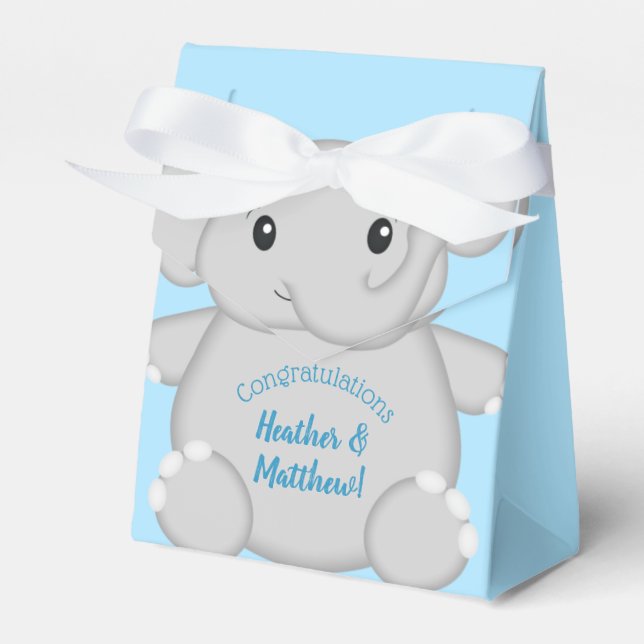 Ballotins Baby shower Blue Elephant (Verso)