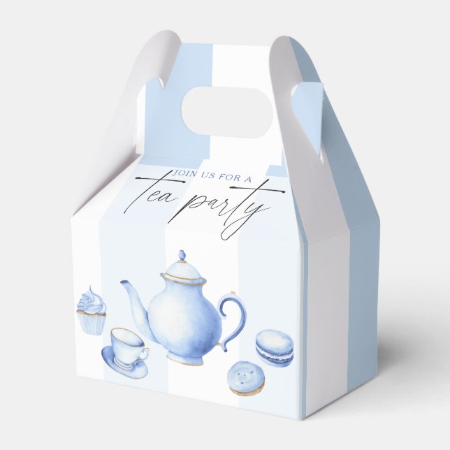 Ballotins Baby shower Blue Tea Party (Verso)