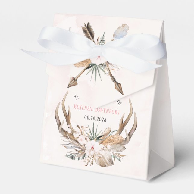 Ballotins Baby Shower Bohème Cerf Corsages et Florales (Verso)