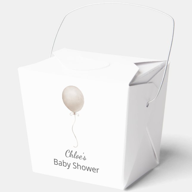 Ballotins Baby shower Boho Ballot Beige Moderne (Recto)