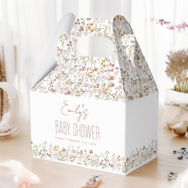 Ballotins Baby shower Boho Fleur sauvage En Terracotta En Fl (Créateur téléchargé)