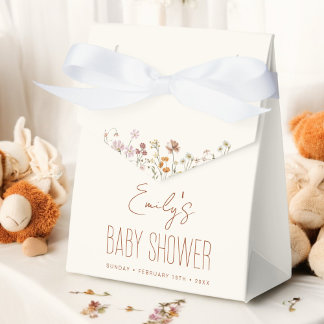 Ballotins Baby shower Boho Fleur sauvage En Terracotta En Fl