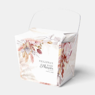 Ballotins Baby shower Boho Pampas Fleurs séchées en laiton