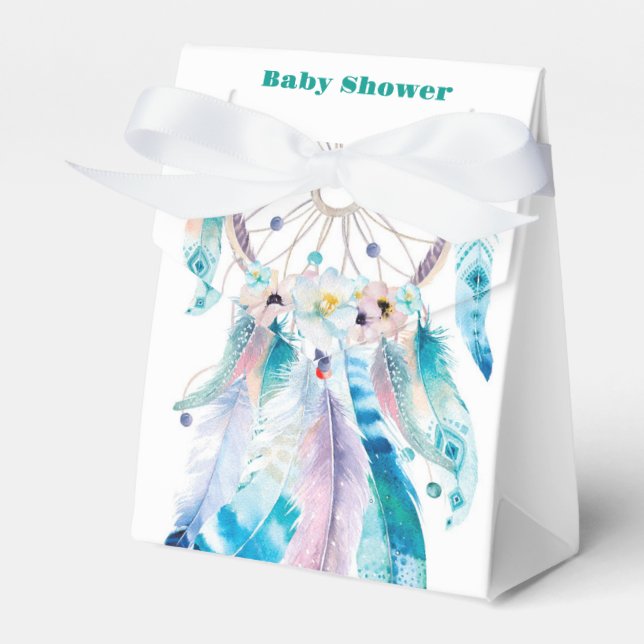 Ballotins Baby shower Boho Turquoise et Purple Dreamcatcher (Verso)