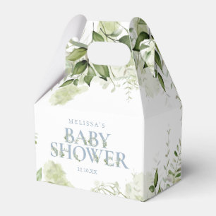 Ballotins Baby shower Botanique Dusty Bleu vert