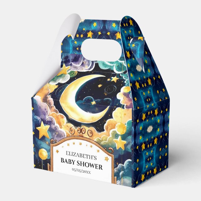 Ballotins baby shower céleste de l'étoile Winkle Boho (Verso)